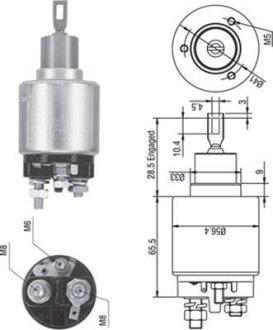 Реле стартера, що втягує Opel Astra/Omega/Vectra 82-09 MAGNETI MARELLI 940113050271