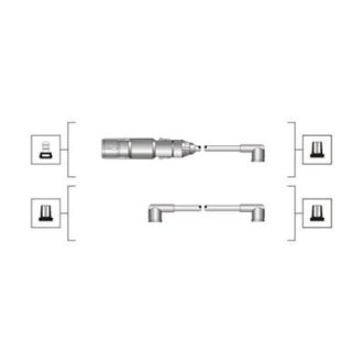 Комплект високовольтних проводів VOLKSWAGEN VR6 MAGNETI MARELLI 941319170071