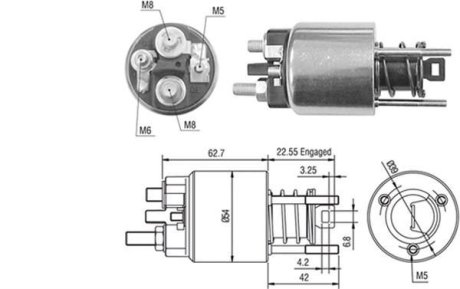 Втягувальне реле BMW E36/46 - [940113050423] MAGNETI MARELLI AME0423