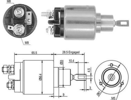 Втягувальне реле стартера VW OPEL SEAT SKODA [940113050435] MAGNETI MARELLI AME0435