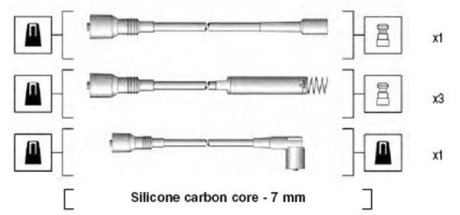 Високовольтні дроти OPEL ASTRA 1,8/2,0 91- KADETT 2,0 IE 84-91 MAGNETI MARELLI MSK680