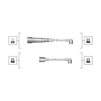 Комплект високовольтних проводів VW Golf II 1,0-1,3 T3 2,1 MAGNETI MARELLI MSQ0023