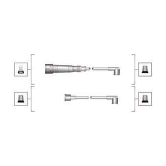 Комплект високовольтних проводів EQ UNIWERSALNA VW [941319170026] MAGNETI MARELLI MSQ0026