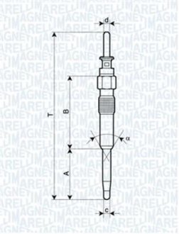 BMW свічка розжарювання E46,E90,E60,E65,E83 MAGNETI MARELLI UC02F