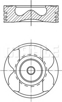 Поршень с кольцами MAHLE / KNECHT 001 36 00