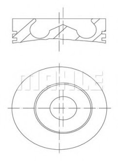 Поршень с кольцами MAHLE / KNECHT 014 82 01 (фото 1)