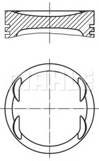 Поршень MAHLE / KNECHT 0309900 (фото 1)