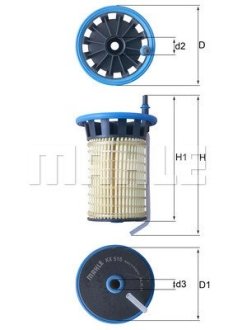 Фильтр топливный KNECHT MAHLE / KNECHT KX 515