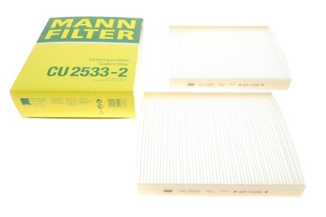 Фильтр салона (к-кт) -FILTER MANN CU 2533-2