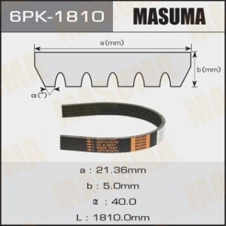 Ремень поликлиновой MASUMA 6PK1810