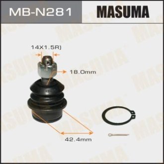 Опора кульова переднього верхнього важеля Nissan Navara, Pathfinder (05-14) MASUMA MBN281