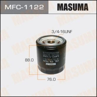 Фильтр масляный Toyota Corolla (03-09), Hilux (01-15), Land Cruiser Prado (06-) MASUMA MFC1122