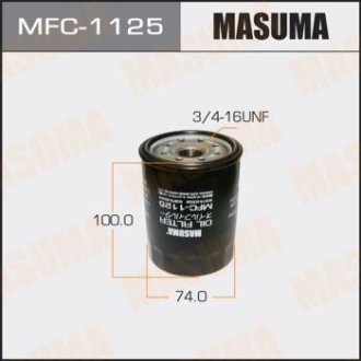 Фильтр масляный Toyota FJ Cruiser (06-09), Land Cruiser (-12), Land Cruiser Prado (05-09), Sequoia (00-09) 4.0, 4.7 MASUMA MFC1125