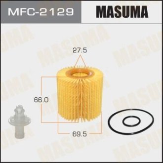 Фильтр масляный (вставка) Lexus NX200T (14-), RX 350 (08-)/ Toyota Camry (06-), Highlander (13-), RAV 4 (08-), Venza (09-) MASUMA MFC2129