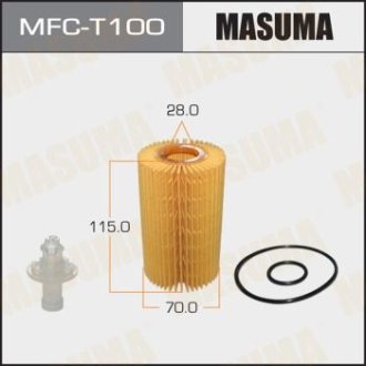 Фільтр масляний (вставка) Toyota Land Cruiser, Sequoia, Tundra (07-) MASUMA MFCT100 (фото 1)