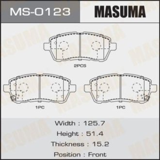 КОЛОДКИ ГАЛЬМІВНІ MASUMA MS0123