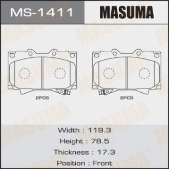 КОЛОДКИ ГАЛЬМІВНІ MASUMA MS1411