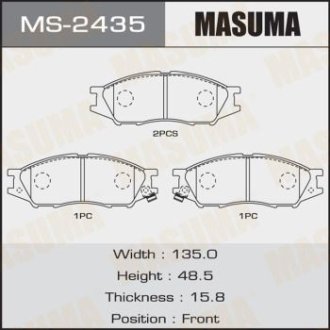 Колодки гальмівні передні Mitsubishi Lancer (00-08) MASUMA MS2435