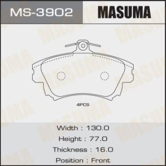 КОЛОДКИ ГАЛЬМІВНІ MASUMA MS3902