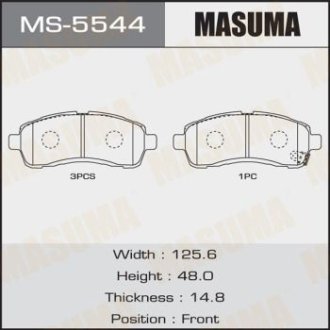 Колодки тормозные MASUMA MS5544