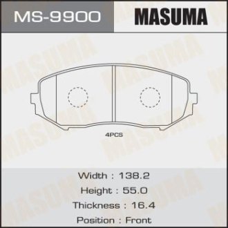 КОЛОДКИ ГАЛЬМІВНІ MASUMA MS9900