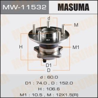 Ступица колеса MASUMA MW11532