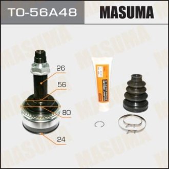 ШРУС 24x56x26x48 TOYOTA CAMRY ACV30. 2001-2006TOYOTA AVENSIS (03-08), TOYOTA CAMRY (01-06) MASUMA TO56A48