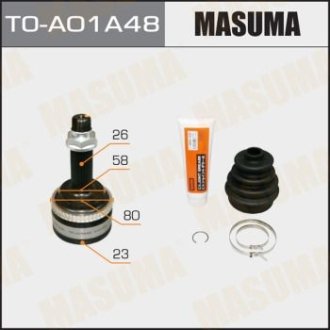 ШРУС 23x58x26 x48 TOYOTA COROLLA (02-12), TOYOTA AVENSIS (03-08) MASU MASUMA TOA01A48