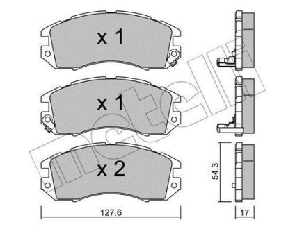 Колодки тормозные (передние) Subaru Impreza 92-00/Legacy 89-99 Metelli 22-0135-0