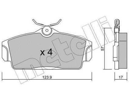 Колодки тормозные (передние) Nissan Almera 00-06/Primera 96-02 Metelli 22-0305-0