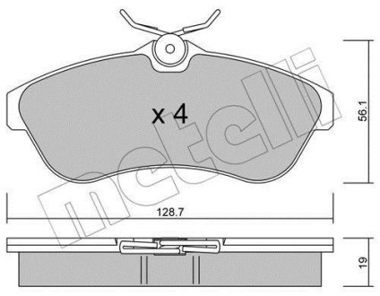 Колодки тормозные (передние) Citroen C2/С3 03- Metelli 22-0329-0