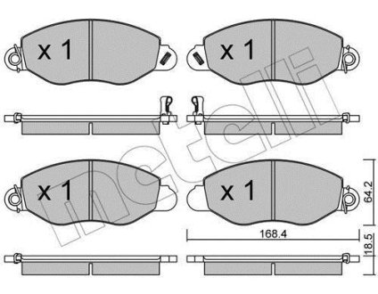 Колодки гальмівні Ford Transit 00-06 Metelli 22-0536-0