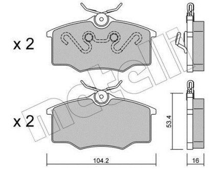 Колодки гальмівні Opel Corsa B 99-00 Metelli 22-0537-0