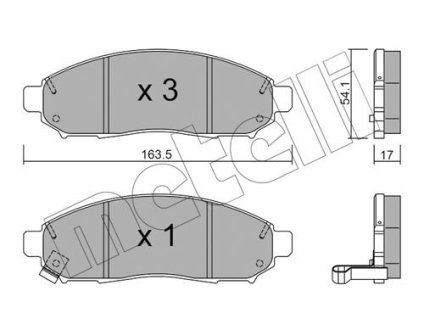 Колодки гальмівні (передні) Nissan Partfinder/NP300 Navara 05- Metelli 22-0743-0