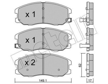 Колодки тормозные (передние) Chevrolet Captiva/Opel Antara A 06- Metelli 22-0778-0 (фото 1)