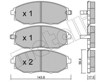 Колодки тормозные (передние) Chevrolet Epica 04-11 Metelli 22-0845-0