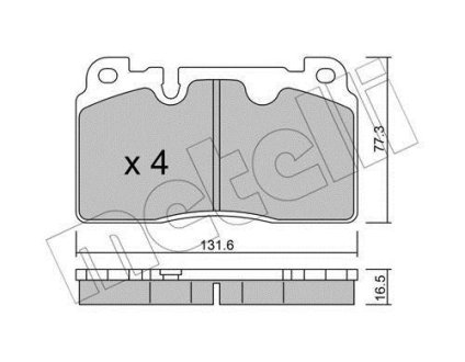 Колодки тормозные (передние) Audi A6/A7 10-18/Q5 08-17/Porsche Macan 14- Metelli 22-0979-0