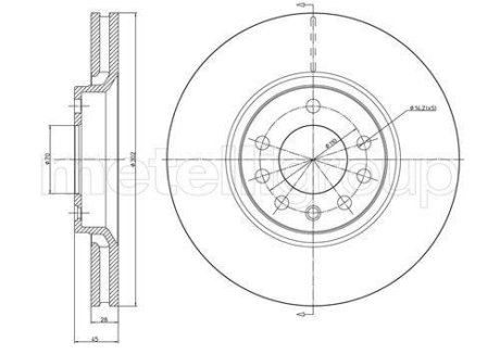 Тормозной диск Metelli 230681C