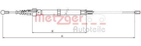 Трос ручного гальма METZGER 107505 (фото 1)