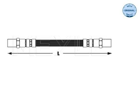 Шланг тормозной (задний) BMW 3 (E21/E30/E36)/5 (E12/E28/E34)/6 (E24)/7 (E23)/Volvo 850/C70/S70 -05 MEYLE 3003432106