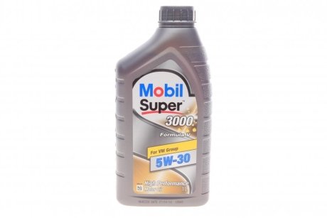 Масло двигателя 1L Super 3000 Formula V 5W30 (ACEA C3 VW 504.00/507.00 Porsche C30) MOBIL 153454