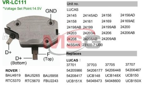 Регулятор генератора MOBILETRON VR-LC111