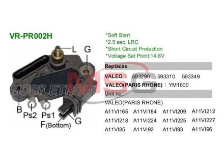 Регулятор генератора MOBILETRON VR-PR002H