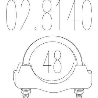 Хомут выхлопной системы MTS 02.8140