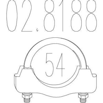 Хомут выхлопной системы MTS 02.8188