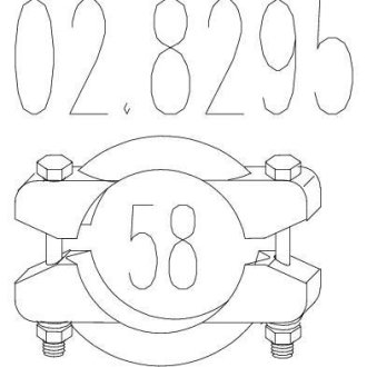 Хомут выхлопной системы MTS 02.8295