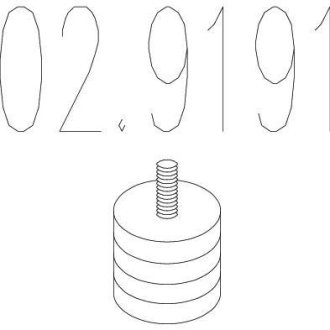 Гумовий елемент кріплення MTS 02.9191