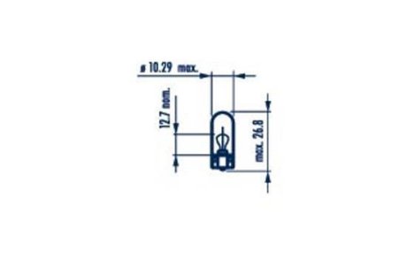 3000 Лампа W3W 12V 3W W2,1X9,5d |WEDGEBASE LAMPS| (10шт) NARVA 17097