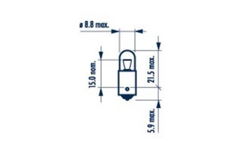 3000 Лампа T4W 12V 4W BA9s |CONTROL LAMPS| (10шт) NARVA 17131