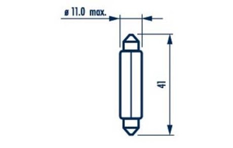 Лампа 12V C10W 5W SV8.5-8 (11x41) NARVA 17175